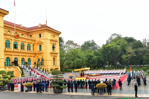 Toàn cảnh lễ đón Tổng thống Burundi và Phu nhân thăm chính thức Việt Nam - ảnh 1
