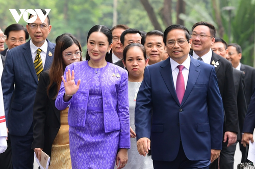 Lễ đón Thủ tướng Thái Lan Paetongtarn Shinawatra thăm chính thức Việt Nam - ảnh 11