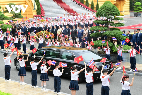 Lễ đón Thủ tướng Thái Lan Paetongtarn Shinawatra thăm chính thức Việt Nam - ảnh 4