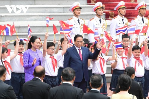 Lễ đón Thủ tướng Thái Lan Paetongtarn Shinawatra thăm chính thức Việt Nam - ảnh 6