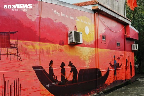 Làng du lịch nổi tiếng Huế gửi thông điệp bảo vệ môi trường vào tranh bích hoạ - ảnh 3