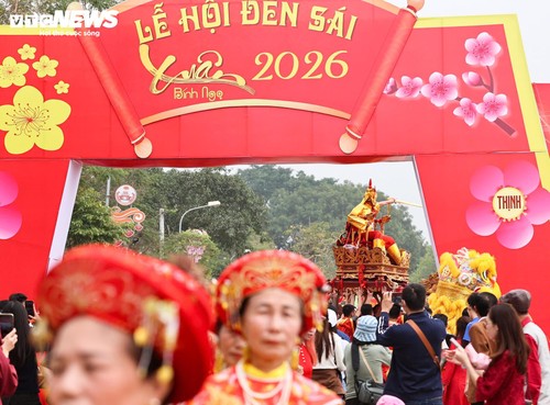 Độc đáo nghi lễ rước 'vua, chúa sống' tại lễ hội Đền Sái - ảnh 7