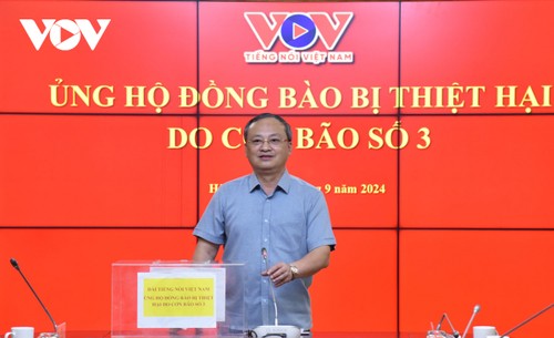 VOV phát động toàn thể cán bộ, viên chức, người lao động của Đài ủng hộ đồng bào bị thiệt hại do bão Yagi - ảnh 1