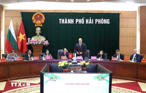 Le président bulgare visite l'Académie de Diplomatie et la ville de Hai Phong - ảnh 2