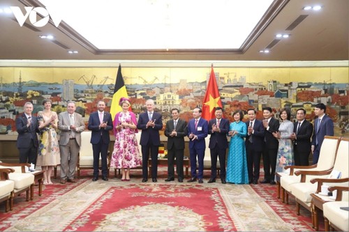 Le roi et la reine des Belges à Hai Phong - ảnh 1