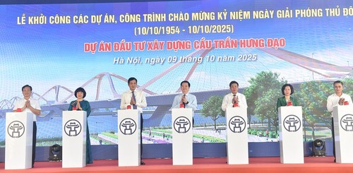 Hanoï lance la construction du pont Trân Hung Dao sur le fleuve Rouge - ảnh 1