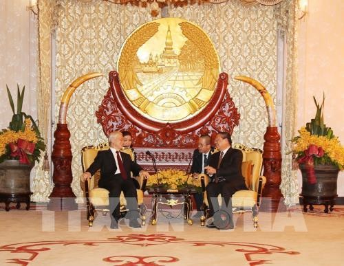 Nguyên Phu Trong rencontre Choumaly Sayasone - ảnh 1