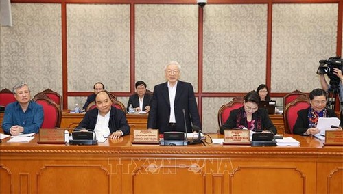 Nguyên Phu Trong préside une réunion sur l’édification du Parti - ảnh 1