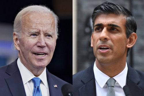 Joe Biden et Rishi Sunak soulignent le besoin de «soutenir l'Ukraine» - ảnh 1