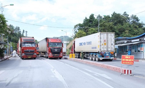 Lang Son: quelque 150 camions de marchandises destinées à l’exportation ont quitté la frontière - ảnh 1