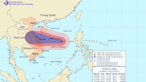 Bão số 11 (bão Nari) có khả năng mạnh thêm - ảnh 1