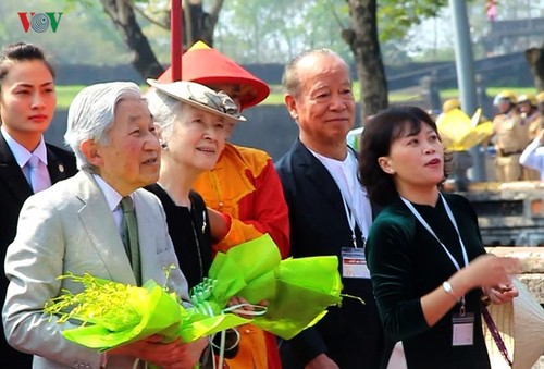 Nhà vua Nhật Bản Akihito và Hoàng hậu thăm Đại nội Huế  - ảnh 2