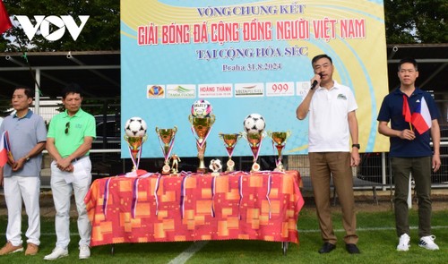 Sôi động vòng chung kết giải bóng đá cộng đồng người Việt Nam tại Cộng hòa Séc 2024 - ảnh 1