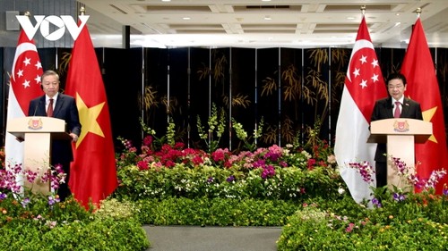 พิธีต้อนรับเลขาธิการใหญ่พรรคโตเลิมในโอกาสเดินทางไปเยือนสิงคโปร์อย่างเป็นทางการ - ảnh 2