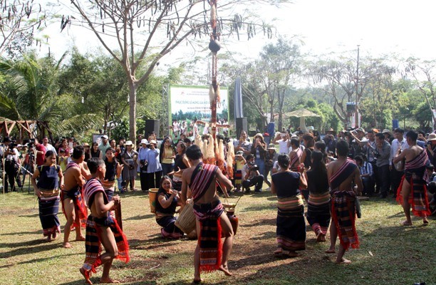 Singular ceremonia de construcción del acueducto del pueblo Xo Dang - ảnh 2