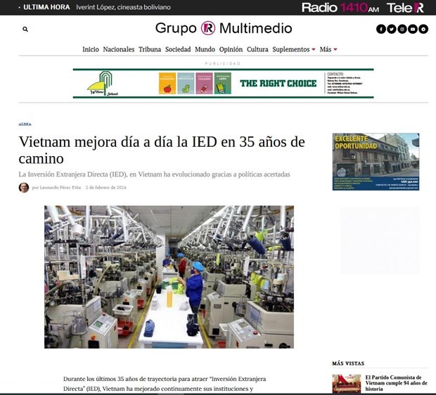 Medios de comunicación de Uruguay destacan 94.° aniversario del Partido Comunista de Vietnam - ảnh 3