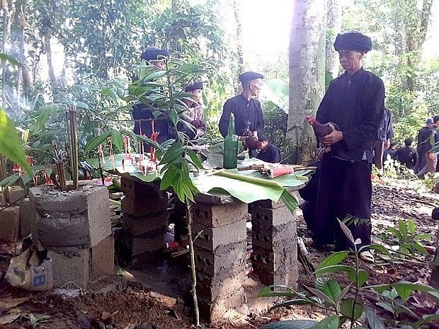 La ceremonia de oración al dios del bosque de los Nung  - ảnh 2