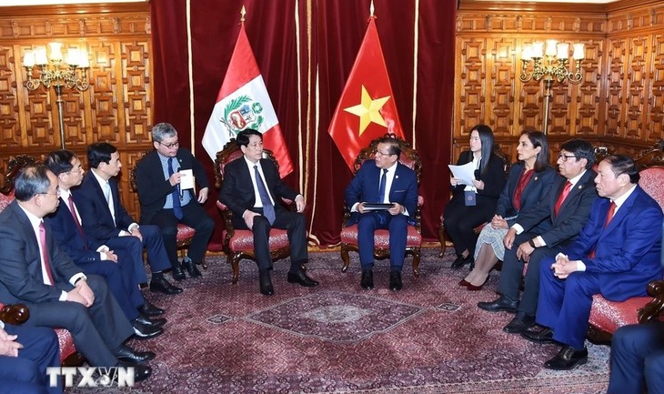 Presidente vietnamita se reúne con titular de Congreso de Perú - ảnh 1