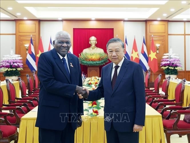 To Lam recibe al presidente de la Asamblea Nacional de Cuba - ảnh 1