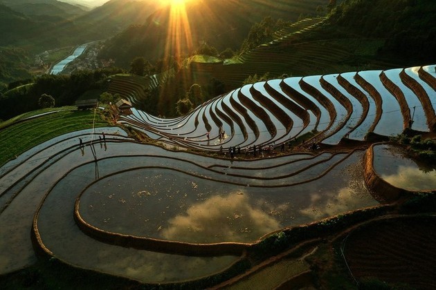 Bahía de Ha Long y Mu Cang Chai entre los 40 destinos más coloridos del mundo - ảnh 5