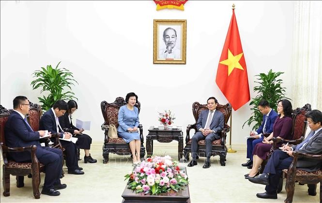 Vicepremier de Vietnam recibe a presidenta del grupo Sailun - ảnh 1