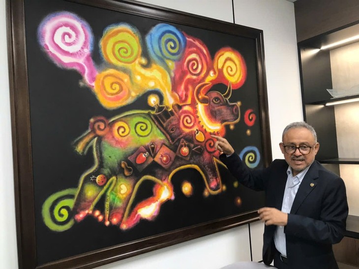 Símbolo de unión entre Vietnam y El Salvador a través del arte pictórico  - ảnh 1