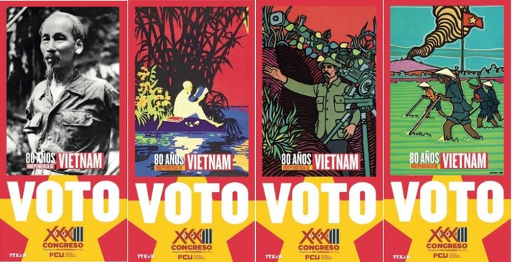 Imagen de Ho Chi Minh en boletas del Congreso del Partido Comunista de Uruguay - ảnh 1