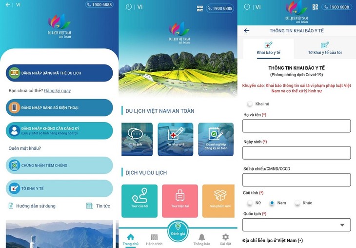 Reproduction de la déclaration de santé sur l’application Vietnam Safe Tourism - ảnh 1