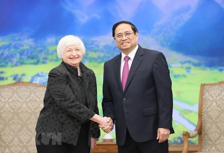 Pham Minh Chinh accueille Janet Yellen  - ảnh 1