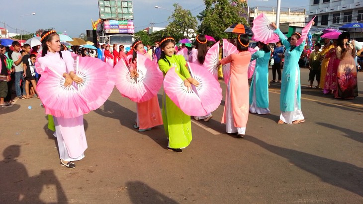 ລາຍການຟ້ອນວີ ຂອງ ຊາວ ຫວຽດນາມ ຢູ່ເມືອງ ພັງຄົນ ແຂວງ ຊາຄອນນະຄອນ ປະເທດໄທ - ảnh 11