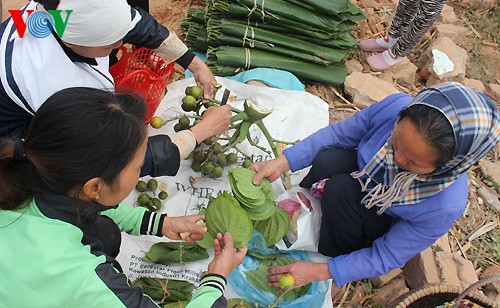 ຕະຫຼາດເຂດບ້ານນາໃນໂອກາດບຸນເຕັດ - ảnh 7