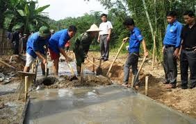 ຊາວໜຸ່ມເຂົ້າຮ່ວມການກໍ່ສ້າງຊົນນະບົດໃໝ່ - ảnh 1