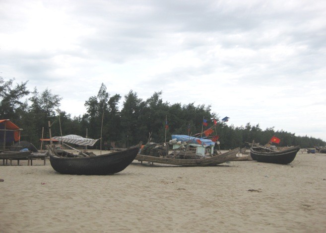 Das Alltagsleben der Fischer am Strand von Hai Hoa in der Provinz Thanh Hoa - ảnh 14