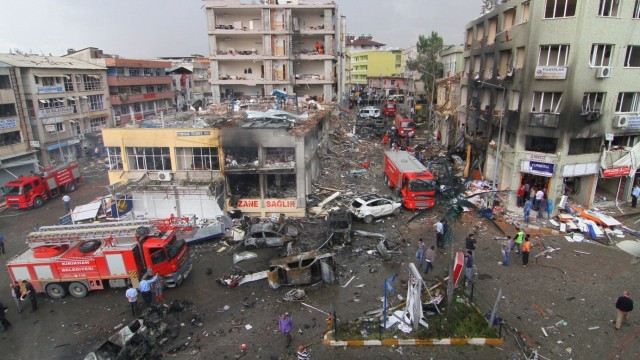 Bombenanschlag an der Grenze zwischen der Türkei und Syrien - ảnh 1