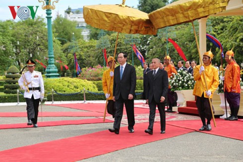 Staatspräsident Tran Dai Quang beendet seinen Kambodscha-Besuch - ảnh 1