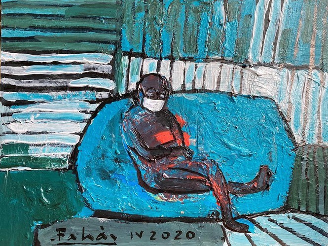 Ausstellung der Bilder der vietnamesischen Maler während der sozialen Distanzierung - ảnh 13