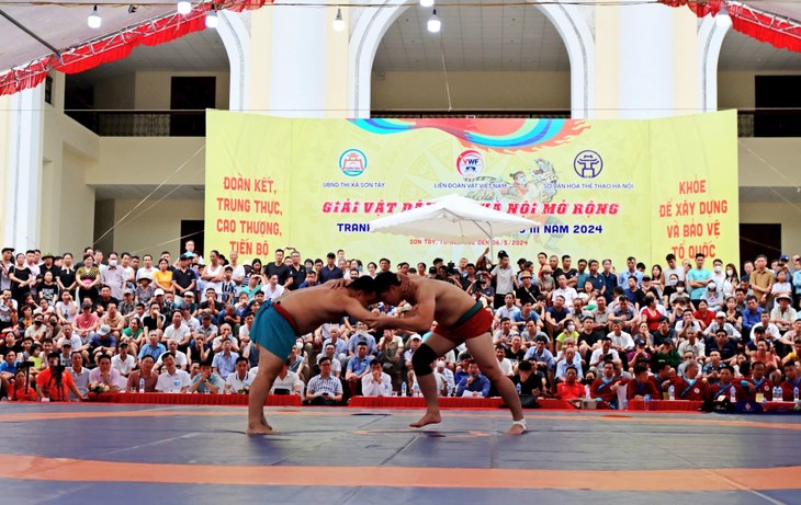 Offene Meisterschaft im traditionellen vietnamesischen Ringkampf in Hanoi - ảnh 1