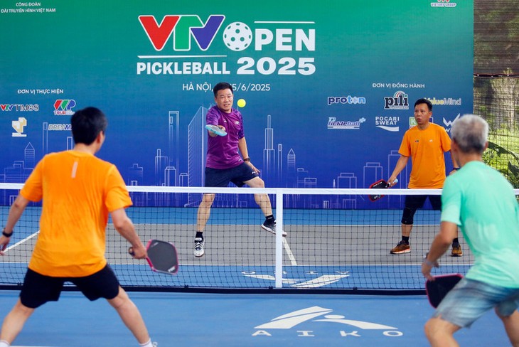 Fast 700 Sportler beteiligen sich am Turnier VTV A. O. SMITH Pickleball Open 2025 - ảnh 1