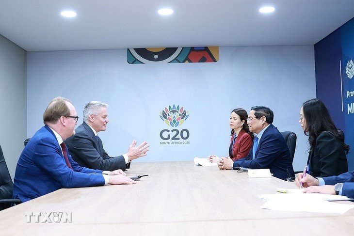 G20: Le Premier ministre Pham Minh Chinh rencontre son homologue norvégien et le secrétaire général de l’OCDE - ảnh 1