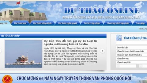 Website “Dự thảo online”- phương tiện để người dân tham gia xây dựng pháp luật - ảnh 1