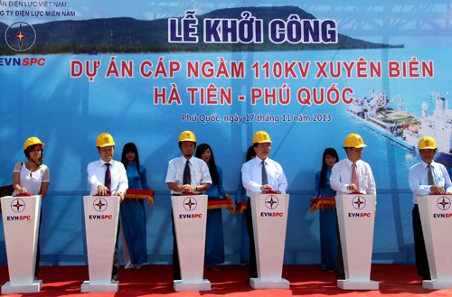 Khởi công tuyến cáp điện ngầm xuyên biển lớn nhất Đông Nam Á - ảnh 1