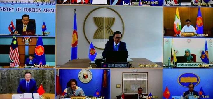 Состоялось консультативное совещание старших должностных лиц АСЕАН и Китая в режиме видеоконференции - ảnh 1