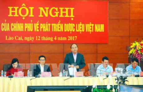 PM Nguyen Xuan Phuc memimpin Konferensi Nasional tentang pengembangan bahan farmasi Vietnam - ảnh 1