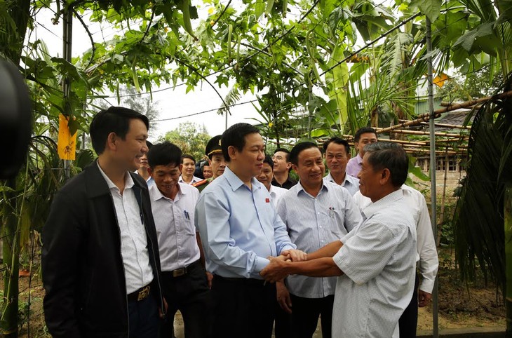 Deputi PM Vietnam, Vuong Dinh Hue mengunjungi pedesaan baru berteladan di provinsi Ha Tinh - ảnh 1