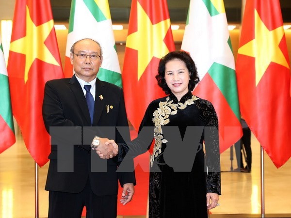 Ketua Majelis Nasional Myanmar, Mahn Win Khaing Than mengakhiri dengan baik kunjungan resmi di Vietnam - ảnh 1