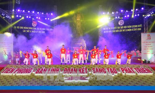 Malam pesta  menyambut suksesnya Kongres Nasional XI Liga Pemuda Komunis Ho Chi Minh - ảnh 1