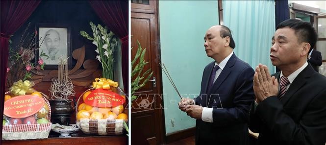 PM Vietnam, Nguyen Xuan Phuc membakar dupa untuk mengenangkan Presiden Ho Chi Minh di Rumah 67, Situs Peninggalan Sejarah Presiden Ho Chi Minh - ảnh 1