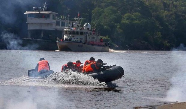 Tiongkok, Laos, Myanmar dan Thailand memulai potroli gabungan di sungai Mekong - ảnh 1