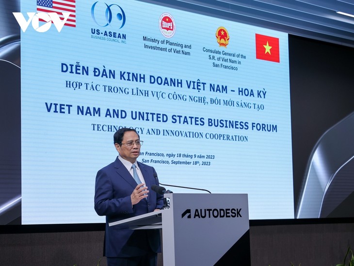 PM Pham Minh Chinh Menghadiri Forum Bisnis Vietnam-AS  - ảnh 1