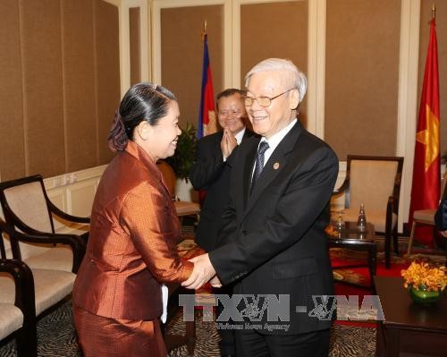 Nguyen Phu Trong rencontre l'Association d’amitié Cambodge-Vietnam - ảnh 1